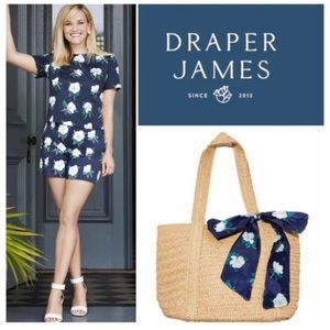 Draper James Straw Bag with Floral Scarf